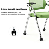 Chaise de formation pliable avec dossier en maille respirante et structure en acier renforcé pour salle de conférence, vente en gros directe d'usine