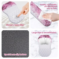 Tapis de bureau pour clavier PORON New Star antidérapant, ensemble de tapis de souris de jeu personnalisé avec repose-poignets en mousse à mémoire de forme, en stock