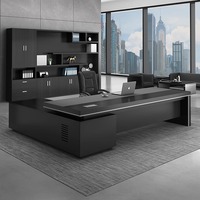 Ensemble de bureau exécutif pour usage professionnel, design minimaliste moderne, comprenant un bureau et une chaise, style luxe léger
