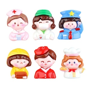 Nouvelle annonce infirmière uniforme fille dessin animé résine artisanat coque <span class=keywords><strong>de</strong></span> téléphone résine accessoires breloques résine pour la décoration - Product Image 5