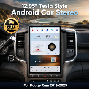 Pour Dodge Ram 2019 2020 2021 <span class=keywords><strong>2022</strong></span> 2023 Lecteur numérique Android 13 de 12,95 pouces Snapdragon 665 GPS DSP BT <span class=keywords><strong>DVD</strong></span> CarPlay sans fil - Product Image 1