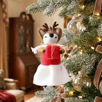 LANTINGXU – Pendentifs en feutre en forme d'élans de Noël pour décorations d'arbre de Noël, M. et Mme Élan, ornements de Noël – Vente directe usine