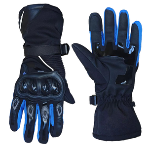 Winter Motorcycle <b>Gloves</b> Cross-Mirror Waterproof Warm Leather Buckle Closure Unisex Non-Slip <b>Touchscreen</b> Compatible Riding - Product Image 1