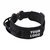 Collier de chien en nylon réglable avec poignée, anti-évasion, personnalisable, vente en gros, accessoires pour animaux de compagnie en vrac