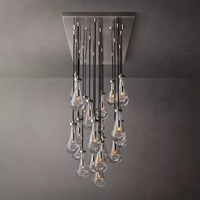 Lustre de style américain, minimaliste et luxueux, pour villa, salon, salle à manger, duplex, escalier, style Hong Kong