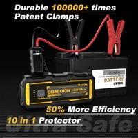 Démarreur de voiture 12V 10000mAh, courant de crête 1000A 3000A, booster de batterie portable pour voiture, camion, moto, LED USB CE ROHS