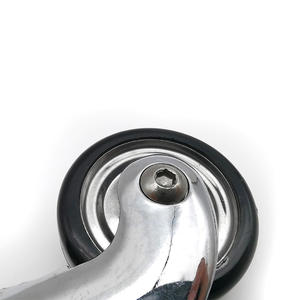 2 Zoll flache Platte mit Brems legierung Ess rad Edelstahl feste Rollen Möbel Universal rollen mit Bremse - Product Image 5