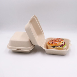Benutzer definierte Großhandel Bagasse Hamburger Clam shell <span class=keywords><strong>Box</strong></span> Big Mac. Hamburger <span class=keywords><strong>Box</strong></span> biologisch abbaubare Bagasse Hamburger <span class=keywords><strong>Burger</strong></span> <span class=keywords><strong>Box</strong></span> - Product Image 4