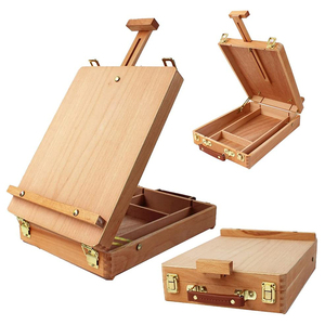 Caballete de madera para <span class=keywords><strong>mesa</strong></span> ajustable, caja de artista con almacenamiento - Product Image 2