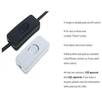 Interrupteur à bouton-poussoir 250V 303 1NO IP53 avec matériau ignifuge pour lampe de table