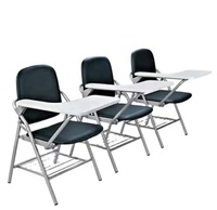 Chaise d'entraînement multifonctionnelle pliable contemporaine avec tablette d'écriture pour la maison, le bureau et l'école