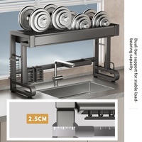 Égouttoir à vaisselle moderne et minimaliste pour évier de cuisine, support de séchage sur évier, hauteur 51 cm, rangement multifonctionnel pour bols et cuillères