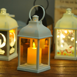 Lanterne LED Poney Style Rétro de Noël, <span class=keywords><strong>Lampe</strong></span> <span class=keywords><strong>Bougie</strong></span> Électronique Créative pour Décoration Intérieure avec Veilleuse, Cadeau Transfrontalier - Product Image 3