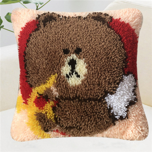 <span class=keywords><strong>Kit</strong></span> de crochet de verrouillage pour éléphant animal en toile pré-imprimé, taie d'oreiller personnalisée pour adultes et débutants - Product Image 4