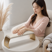 Coussin repose-bras personnalisé avec logo, oreiller de manucure en forme de U, support en éponge souple et cuir PU pour salon, maison, bricolage et art.