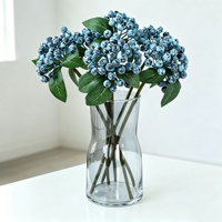 Bouquet de fleurs artificielles de Noël aux baies porte-bonheur, fait main en matériau bulle, haut de gamme, aspect réaliste, accents floraux pour mariage