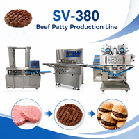 Machine industrielle de formage de galettes de bœuf SV-380, ligne de production automatique de hamburgers pour l'industrie alimentaire mondiale et les restaurants de restauration rapide