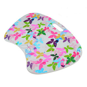 โต๊ะวางแล็ปท็อปพับได้อเนกประสงค์รูปทรงแฮมเบิร์กสำหรับเขียนหนังสือวาดรูปทานอาหารพร้อมเบาะ - Product Image 5