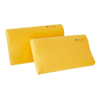 Oreiller ergonomique en mousse à mémoire de forme ondulée OEM, soutien cervical pour dormir, fabricant d'oreillers - Jaune