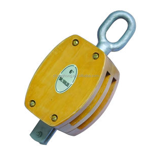 Polea de doble rueda giratoria tipo anillo, bloque de polea de doble carruaje de alta resistencia, rodillo de polea de 6 pulgadas, polea de madera, bloque japonés - Product Image 2