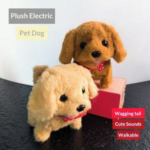 Perro de Juguete de Simulación, <span class=keywords><strong>Cachorro</strong></span> Eléctrico que Camina y Ladra, Peluche de Felpa que No Suelta Pelo, 31cm-50cm, Unisex - Product Image 1