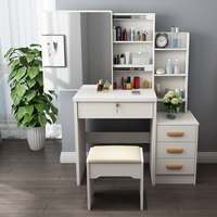 Meilleures ventes : Ensemble coiffeuse moderne avec miroir LED et tabouret, mobilier de chambre pour enfants