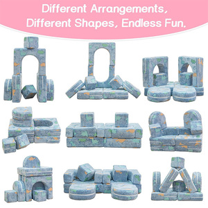 Modular Children's Play <b>Sofa</b> 4 Seater Glow In Dark Dinosaur Pattern Indoor Toddler Combination <b>Sofa</b> - Product Image 4