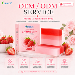 Saponette Yoni Personalizzate OEM, <span class=keywords><strong>Detergente</strong></span> <span class=keywords><strong>Intimo</strong></span> Naturale e Biologico alla Fragola, Sbiancante con Vitamina E 100g, Etichetta Privata per Donne - Product Image 3