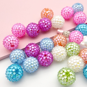 ลูกปัดคริสตัลทรงนางเงือกลูกปัดสีนีออนสำหรับ51259 20มม. สีทึบลูกปัดอะคริลิกพลาสติกลูไซท์เบอร์รี่คริสตัลเบย์เบอร์รี่ลูกปัดอะคริลิค - Product Image 4