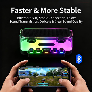 ลำโพงซับวูฟเฟอร์ไร้สาย RGB สำหรับโรงงาน กันน้ำ ใช้ในบ้าน รองรับการ์ดหน่วยความจำ ใช้พลังงานจากแบตเตอรี่ สำหรับโทรศัพท์มือถือและเวที - Product Image 4