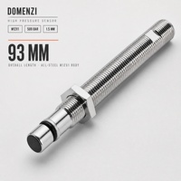 Sensor Proximitas Induktif Tekanan Tinggi Domenzi M12x1 500 Bar PNP NO IP68 untuk Penginderaan Posisi Silinder Hidrolik