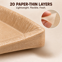 Assiettes en papier carrées jetables de 9,5 po et 9,7 po, résistantes à la graisse, à déchirer, pour barbecues et pique-niques, vente en gros
