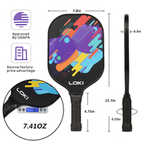 Raquettes de pickleball Loki Wholesale approuvées par l'USAPA, durables, en PP nid d'abeille, ensemble de raquettes de pickleball