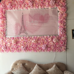Romántico luz <span class=keywords><strong>Hermosa</strong></span> profundo rosado púrpura rojo seda flor pared Artificial boda telón de fondo para Navidad graduación Pascua - Product Image 2