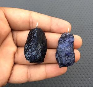 Awesome Quality Natural Blue Iolite Gemstone Rough Pendant Jewelry Making 92.5 Sterling Silver 2-Piece Trendy Gift Factory Price - Product Image 5