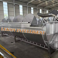 Refroidisseur à vis automatique de haute qualité, machine de refroidissement spirale efficace pour la transformation du poisson et des fruits de mer