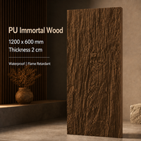 Panneau mural en PU imitation bois, 2 cm d'épaisseur, 1200x600 mm, imperméable, ignifuge, motif fleur de poirier, pour décoration de restaurant