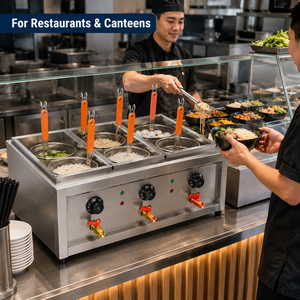Cocedor de Fideos a Gas Comercial de Sobremesa con 6 Cestas, Olla para Pasta de Acero Inoxidable para Restaurantes, Servicios de Catering y Equipamiento de Cocina - Product Image 4