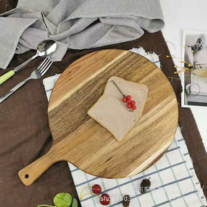 ไม้อะคาเซียเขียงกลมสำหรับตัดขนมปังขนมขนมใช้ในงานปาร์ตี้ - Product Image 1