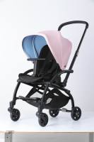 Chariot pour bébé 2-en-1 de couleur personnalisée Poussette de voyage de haute qualité avec cadre en aluminium pliable bidirectionnel 0-3 ans
