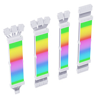 Kit de câbles d'extension ARGB colorés 5V 3 broches 30cm synchronisation PC PCIE GPU éclairage plastique carte PCB 30cm câble pliable personnalisation OEM