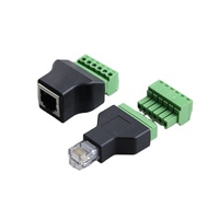 Usine RJ12 mâle femelle à 6Pin bornier à vis Ethernet RJ12 6P6C connecteur adaptateur vert sans soudure