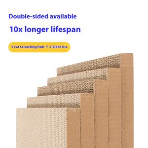Boîte <span class=keywords><strong>de</strong></span> papier ondulé costume écologique chat planche à gratter jouets papier ondulé sain résiste aux miettes pour chats - Product Image 3