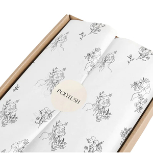 Tùy Chỉnh Sinh Thái Thân Thiện Với Trắng Gói Mô Giấy Với Thương Hiệu Tên In Cho Quần Áo May Quà Tặng Bao Bì Tấm Mô Giấy - Product Image 3