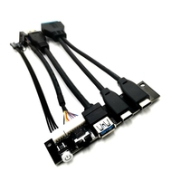Cable de conexión interno de la computadora PC Madre USB33.0 y conector de AUDIO HD hembra tipo C Cable del panel frontal de la caja de la computadora PC