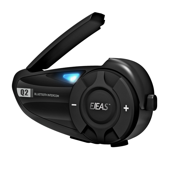 EJEAS Q2 ABS Motorcycle for Helmet Intercom-100% Waterproof 750mAh Battery 24 Hours Working Time