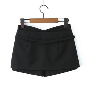SHENZHU Nouvelle Collection Printemps 2026 <span class=keywords><strong>Jupe</strong></span>-Short Moulante Sexy à Taille en V avec Ceinture Anti-Exposition et Ornements, Style Doux et Audacieux 1550 - Product Image 3