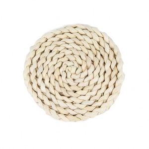 Natural Rattan & Corn Husk Woven Round Placemats for Dining Table Decor Wedding Party Table Setting - Product Image 6