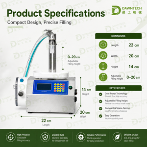 Machine de remplissage semi-automatique à pompe à engrenages avec pesage, qualité alimentaire, pour miel, huile comestible, pâte de sésame, shampoing, crème, eau pure, liquides visqueux - Product Image 4