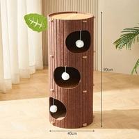 Arbre à chat et nid douillet d'hiver moderne de luxe à double couche avec griffoir en feutre de fibres chimiques, hauteur 90 cm